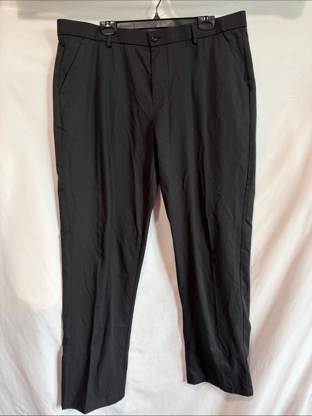 Men's Black Dress Slacks - Tailored Straight Fit